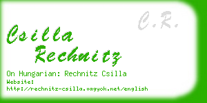 csilla rechnitz business card